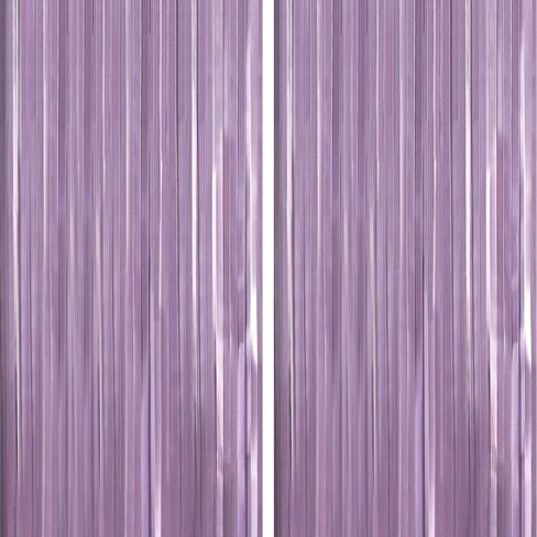 PartyWoo Hot Pink Foil Fringe Curtain 8.2FT 3pcs Red Rose Tinsel Streamers | Hot Pink Streamers Magenta Tinsel Backdrop Curtains for Birthday Barbie Theme Galentines Bachelorette Party Decorations in Kuwait