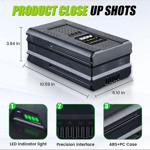 VANON 5000mAh 80V Replacement for Greenworks 80V Battery GBA80200 | GCH8040 GBA80250 GBA80400 GBA80500 BPB80L2510 Compatible with Greenworks 80V Cordless Power Tools in Saudi Arabia