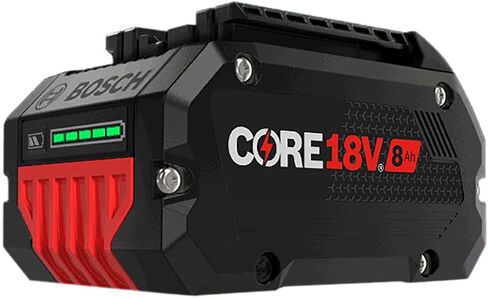 Bosch GBA18V80 18V CORE18V® Lithium-Ion 8 Ah High Power Battery | CoolPack 2.0 cooling, high-output cells, lightweight design in Kuwait