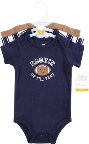 Hudson Baby Unisex Baby Cotton Bodysuits, Football Rookie, 3-6 Months in Kuwait