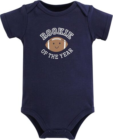 Hudson Baby Unisex Baby Cotton Bodysuits, Football Rookie, 3-6 Months in Kuwait