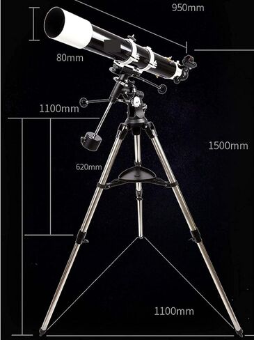 Small Size Telescope Refractor with Tripod Astronomy Beginners Portable Outdoor Different in Kuwait