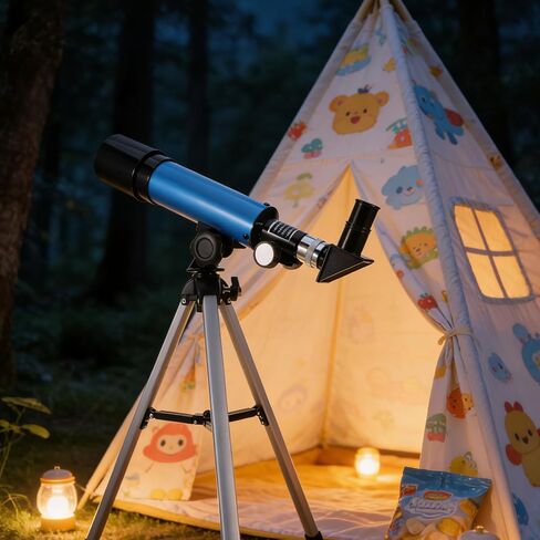 FOMIYES High Powered Astronomy Telescope for Beginners and Students with User-Friendly Operation, Blue Metal and Plastic Refractor for Moon Observation and Star Gazing with Tripod in Kuwait