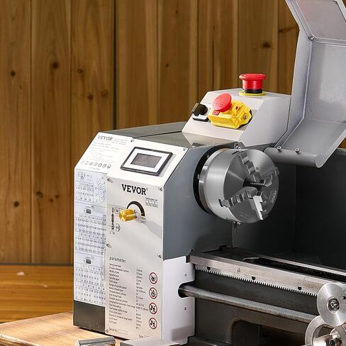 VEVOR 4-Jaw Lathe Chuck, 8 Inch (200 mm), Self-Centering Chuck with 1 1/2 in-8 Threaded Backing Plate, 0.16-7.87 in (4-200 mm) Clamping Range with T-wrench Screws, HT300 Material, for Wood Metal Lathe in Kuwait