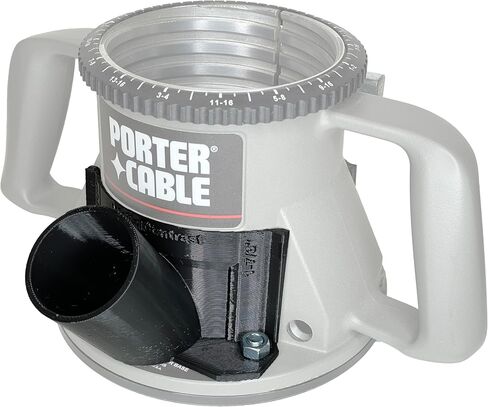 Dust Port, fits Porter Cable 75361 Fixed Base Router to various sized hoses, Fits 7500 series routers, dust cover hose adapter, 3D printed (1.78" ID, 2.06" OD) in Kuwait