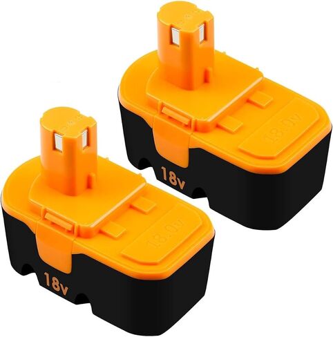 [Upgraded to 3.6Ah] 2 Pack P100 Replacement for 18V Ryobi Battery(Orange) | Compatible with Ryobi 18V Battery Replace for P101 ABP1803 BPP1820 1322401 1400672 130224007 Battery Cordless Power Tools in Kuwait