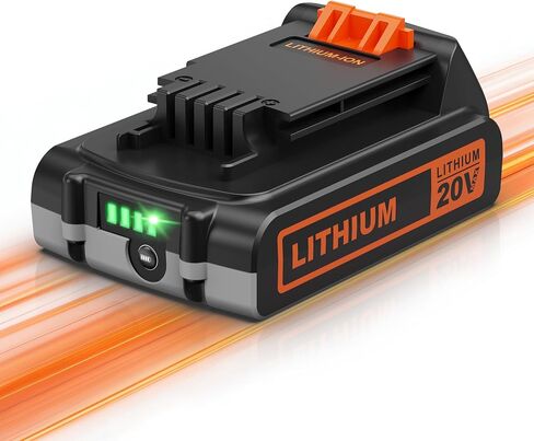【with LED Power Indicator】 2Pack Replacement for Black and Decker 20V Lithium Battery,Compatible with Weed Eater 20V LBXR20 LB2X4020 LBXR20B-2 20 Volt Max Power Tools in Saudi Arabia