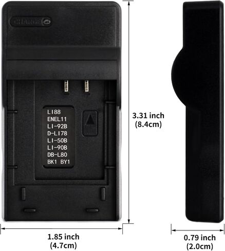 Norifon D-LI88 USB Charger for Pentax Optio H90, P70, P80, W90, WS80 | Compaitible with Pentax Optio H90, P70, P80, W90, WS80 Camera in Kuwait