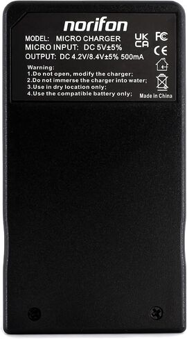 Norifon D-LI88 USB Charger for Pentax Optio H90, P70, P80, W90, WS80 | Compaitible with Pentax Optio H90, P70, P80, W90, WS80 Camera in Kuwait