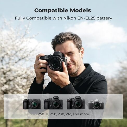 K&F CONCEPT EN-EL25 Dual LCD Battery Charger, Compatible with Nikon Z50ii, Z50, Z30, Z FC Camera MH-32 Battery in Kuwait