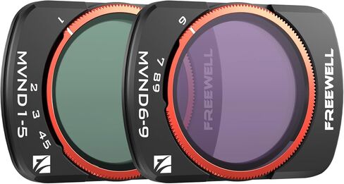 Freewell 2-Pack VND Mist Edition 1-5/6-9 Stop for Pocket 4/3/Xtra Muse | Adjust Exposure in Real-time in Kuwait