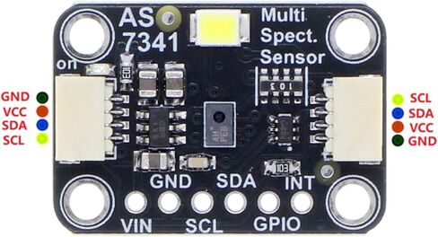 AS7341 11-Channel Light Color Sensor Module for Raspberry Pi | Split board for Raspberry Pi 11-channel light color sensor STEMMA QT/Qwiic, indoor outdoor color calibration in Kuwait