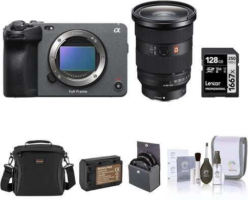 Sony Alpha FX3 Full-Frame Cinema Line Camera Bundle, with 128GB SD Card, Extra Battery with USB-C Charging Port, Care Cleaning Kit for Digital Video Full Frame Camera (4 Items) in Kuwait