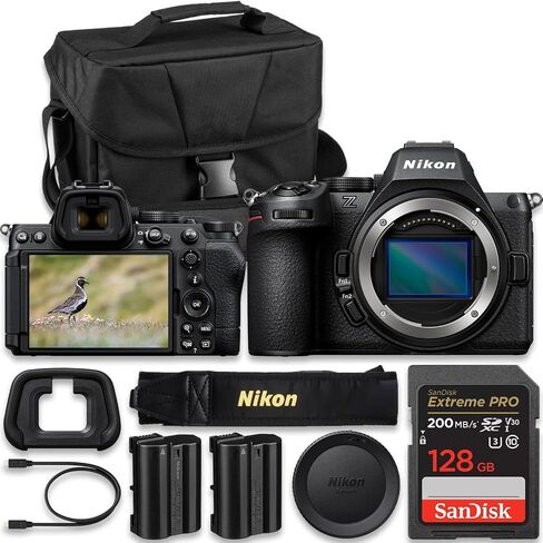Nikon Z5 II | Nikon USA Model | Mirrorless Camera Body Only + 128 GB Memory + Extra Battery + Camera Carrying Case (9pc Bundle) in Kuwait