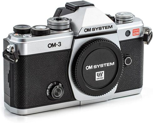 Om System -3 Astro Mirrorless Camera, Silver | 20.4MP Stacked BSI sensor with 7.5-stop stabilization for astrophotography, wildlife and travel in Kuwait