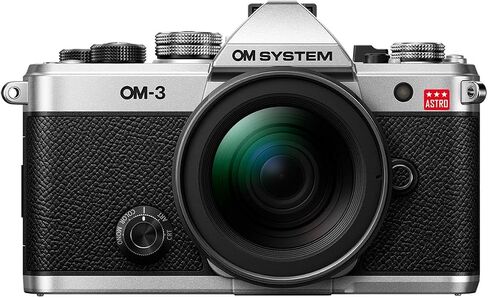 Om System -3 Astro Mirrorless Camera, Silver | 20.4MP Stacked BSI sensor with 7.5-stop stabilization for astrophotography, wildlife and travel in Kuwait