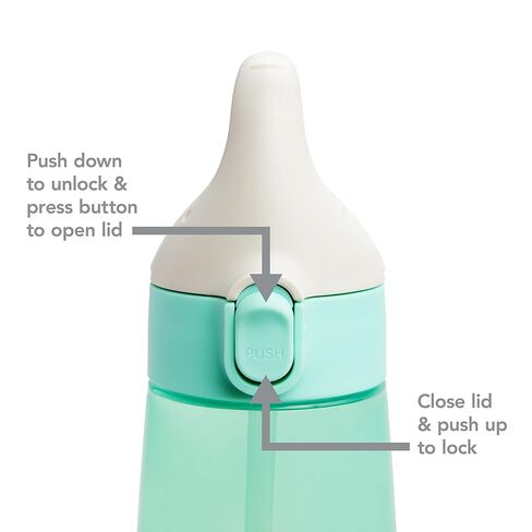 Munchkin® Flip n Lock™ Elephant Toddler Straw Cup, 12 Ounce, Mint in Kuwait