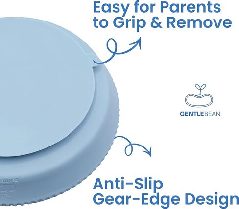 Stainless Steel Baby Plates with Suction, 3-Pack with Lids in Kuwait