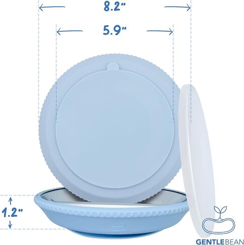 Stainless Steel Baby Plates with Suction, 3-Pack with Lids in Kuwait