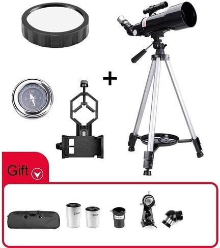 Small Size Outdoor Telescope for Astronomy Refractor Fully-Coated Glass for Beginners with Portable Bag Tripod Different in Kuwait