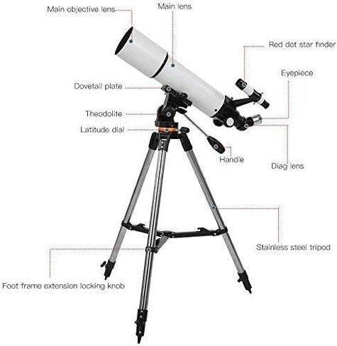 Small Size Astronomical Refracting Telescope with Tripod and Carry Bag Beginners Travel Monocular Different in Kuwait
