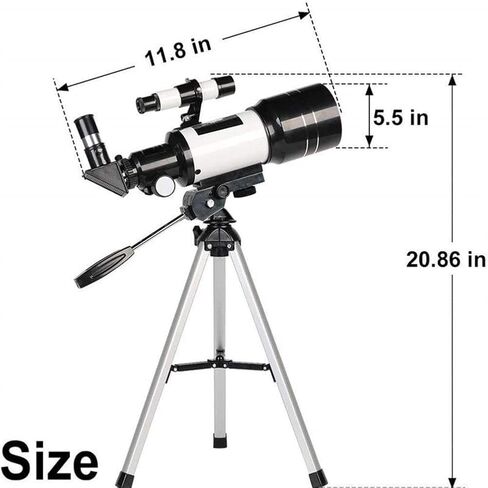 Small Size Astronomy Telescope with Tripod Smartphone Adapter 70mm Aperture and 700mm Focal Length Beginners Refractor Different in Kuwait
