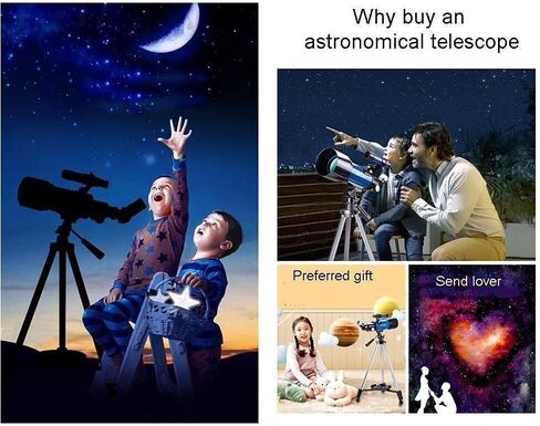 Small Size Outdoor Astronomy Telescope 70mm Aperture 400mm Mount Astronomical Refractor Travel with Carry Bag Different in Kuwait