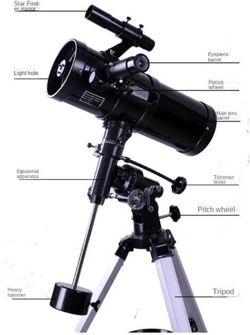 Small Size Refractor Telescope with Tripod Finder Scope Portable Practical for Astronomy Beginners Up to 500 Times Different in Kuwait
