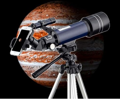 Small Size Astronomical Telescope for Beginners Refractor Portable Travel with an Adjustable Tripod Different in Kuwait