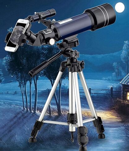 Small Size Astronomical Telescope for Beginners Refractor Portable Travel with an Adjustable Tripod Different in Kuwait