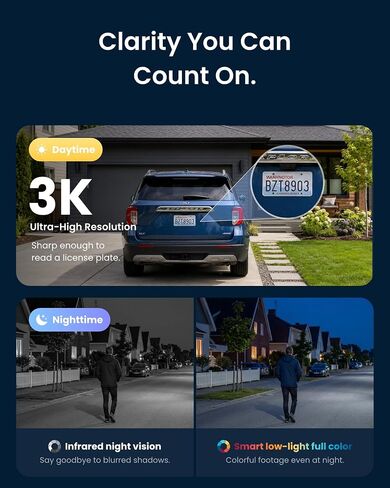 SwitchBot 3K PTZ Outdoor Security Camera, AI Video Search, Scene Alert & Daily Activity Report, 360° Auto Tracking, 5MP, 2.4GHz WiFi, Compatible with Alexa, Google, HA Through RTSP in Kuwait