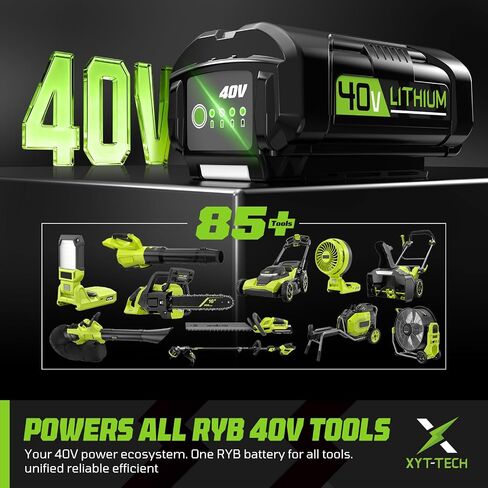 40V OP40601 Replacement for Ryobi 40V Battery 5.0Ah,Compatible with Ryobi 40 Volt Lithium Battery OP4026 OP4050A OP4040 OP4030 OP4050 Compatible with 40V Cordless Power Tool in Saudi Arabia