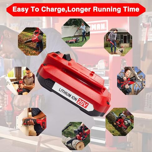 DTK 2Pack 3.5Ah Battery Replacement for Craftsman 20V Battery CMCB201 CMCB202 CMCB202-2 CMCB204 CMCB204-2 V20 Cordless Tool Battery in Kuwait