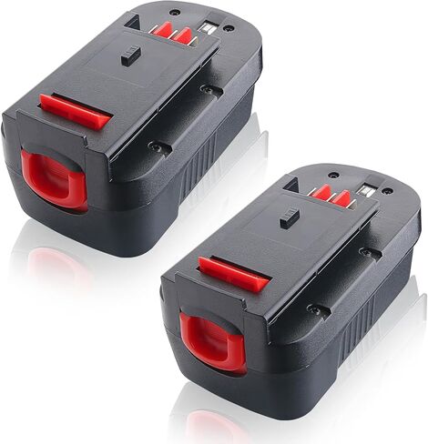 4.8Ah HPB18 2Pack Ni-Mh Replacement for Black and Decker 18V Battery HPB18 HPB18-OPE Compatible with Black Decker Battery 18 Volt A1718 FS18FL Firestorm Cordless Power Tool in Saudi Arabia