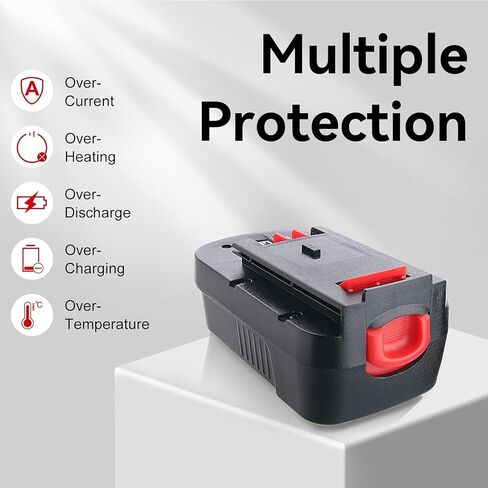 4.8Ah HPB18 2Pack Ni-Mh Replacement for Black and Decker 18V Battery HPB18 HPB18-OPE Compatible with Black Decker Battery 18 Volt A1718 FS18FL Firestorm Cordless Power Tool in Saudi Arabia