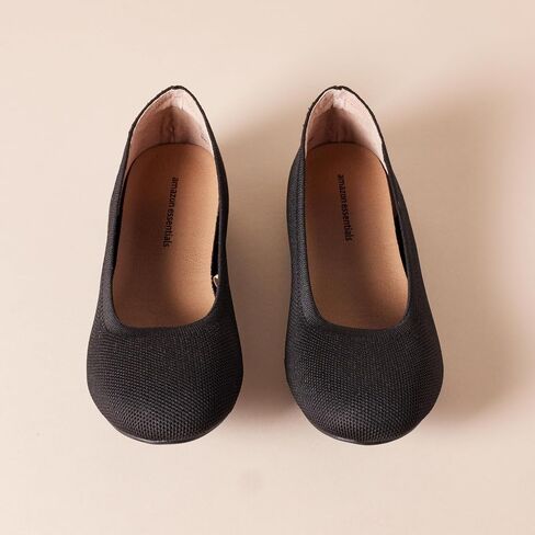 Amazon Essentials Women's Knit Ballet Flat, Black, 8.5 in Kuwait