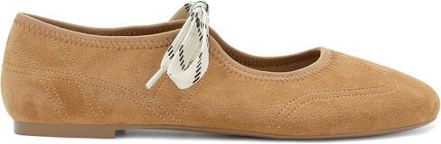 DOEYG Suede Ballet Flats Shoes for Women Lace up Ballerinas Round Toe Mary Jane Flats Dressy Casual Comfortable Cute Shoes in Saudi Arabia