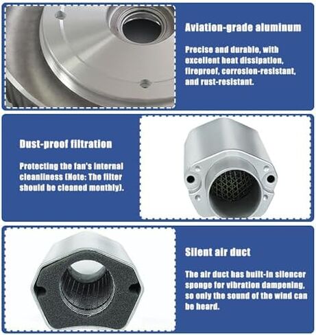 High-Pressure Regenerative Vortex Blower,Regenerative Blower, Single Phase High-Pressure Vortex Ring Blower, Industrial Vacuum Pump for Air Blowing or Suction，（1500w） in Kuwait