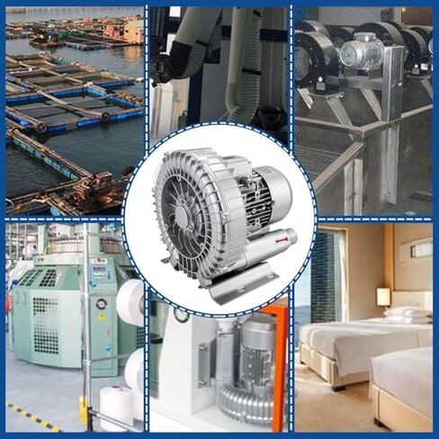 High-Pressure Regenerative Vortex Blower,Regenerative Blower, Single Phase High-Pressure Vortex Ring Blower, Industrial Vacuum Pump for Air Blowing or Suction，（370w） in Kuwait