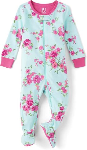 The Children's Place baby-girls And Toddler Snug Fit 100% Cotton Zip-front One Piece Footed Pajama in Kuwait