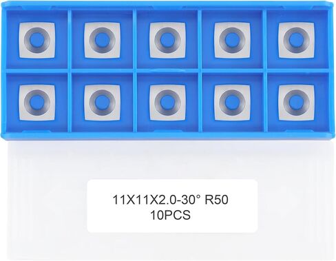 11mm Square with 2" Radius Carbide Inserts Cutters 11×11×2.0mm-R50 Replacement for Woodworking Fits SpiralHelical Planer Cutter Head Lathe Turning Tools, 10pcs in Kuwait