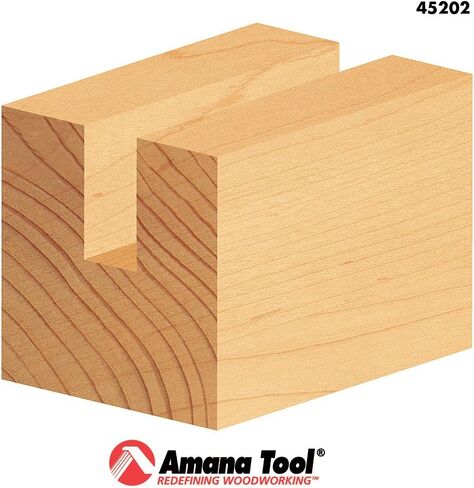 Amana Tool - 45202 Solid Carbide Cutting Edge Straight Plunge CNC Router Bit for Wood High Production 3/16 Dia x 7/16 x 1/4 Inch Shank in Kuwait