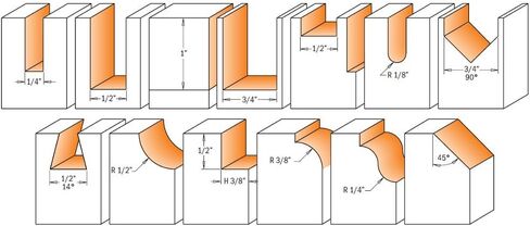 CMT Orange Tool 800.505.11 13-Piece Router BIT Set in Kuwait