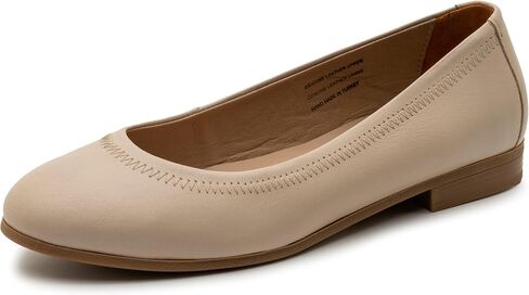 Alpine Swiss Wendy Womens Leather Ballet Flats Classic Round Toe Slip On Shoes Comfortable Professional Dressy Work Flats in Kuwait