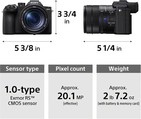 Sony RX10 V – Premium 25x high-Zoom Camera with 24–600mm F2.4-4 Super-telephoto Lens, 20.1 MP Stacked Backside-Illuminated Sensor, AI-Based autofocus, up to 30 fps Burst Shooting in Kuwait