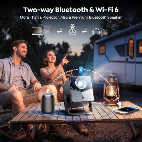 جهاز عرض ذكي 4K [VIDAA Live TV & 36W Dolby & Voice Control] مع WiFi6 وبلوتوث، جهاز عرض قصير المدى متوافق مع Netflix، التركيز التلقائي AI، HDR10، جهاز عرض المسرح المنزلي للأفلام الخارجية in Kuwait