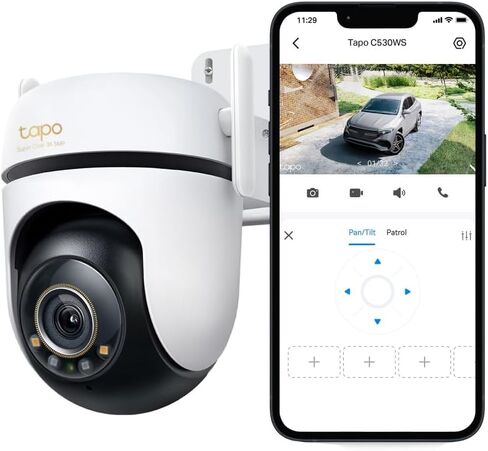 Tapo 3K 5MP Outdoor Pan/Tilt Security Wi-Fi Camera – 360° View, Free Person/Vehicle Detection, Starlight Color Night Vision, IP66, Sound and Light Alarm, Works w/Alexa and Google Home, VistaCam 360° in Kuwait