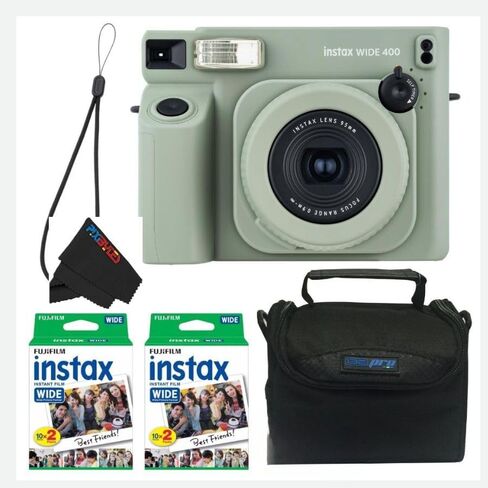 Fujifilm INSTAX Wide 400 Instant Camera - Sage Green with Creative Bonus Bundle of Fujifilm Wide Instant Film... (Camera + 2 Wide Twin Pack/CC1) in Kuwait