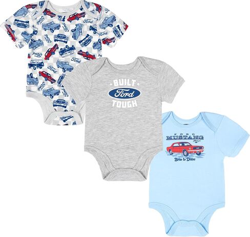 Ford Baby 3 Pack Bodysuits Newborn to Infant Sizes (Newborn - 24 Months) in Saudi Arabia