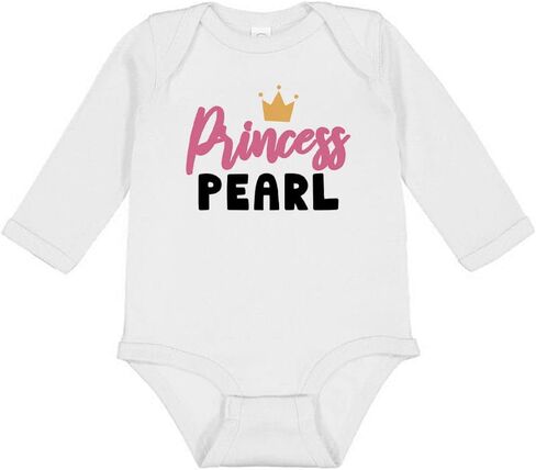 TATY Kids Princess Pearl Long Sleeve Baby Infant Bodysuit in Kuwait